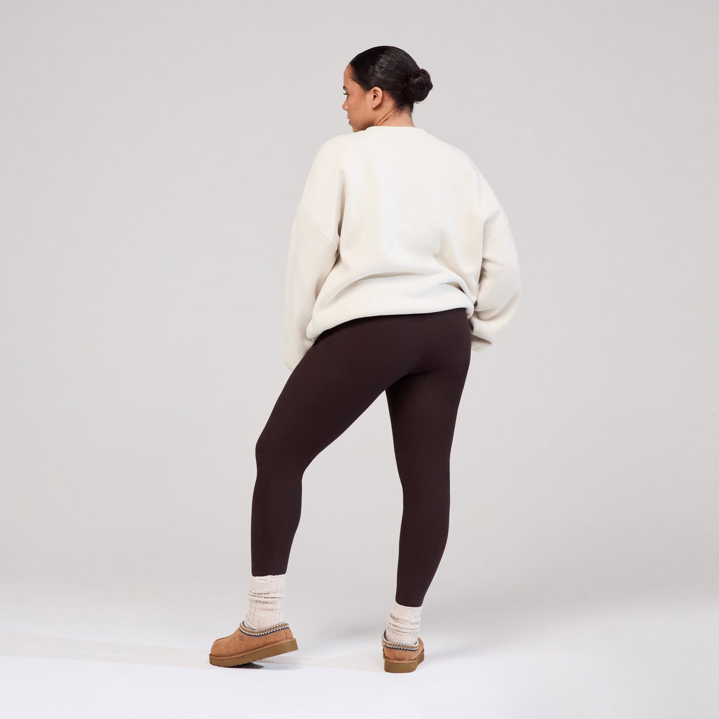 Curve Winter Everyday High Waisted Leggings - Espresso Brown