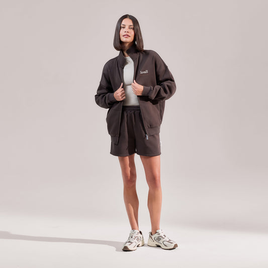 Organic Sweat Shorts - Black Coffee