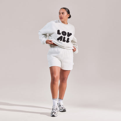 Curve Organic Sweat Shorts - Light Grey Marl