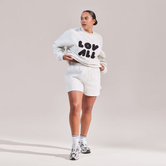 Curve Organic Sweat Shorts - Light Grey Marl