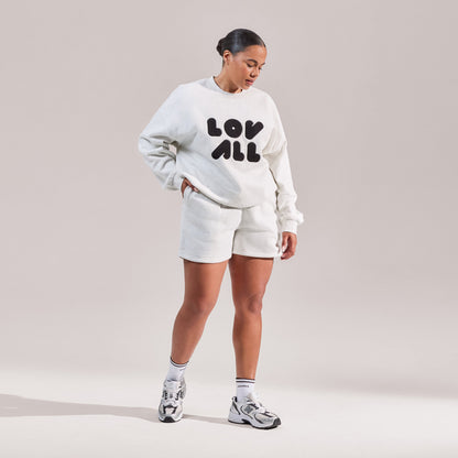 Curve Organic Sweat Shorts - Light Grey Marl