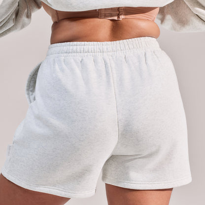 Curve Organic Sweat Shorts - Light Grey Marl