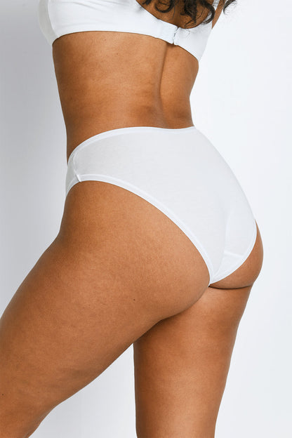 Cotton High Leg Knickers 3 Pack