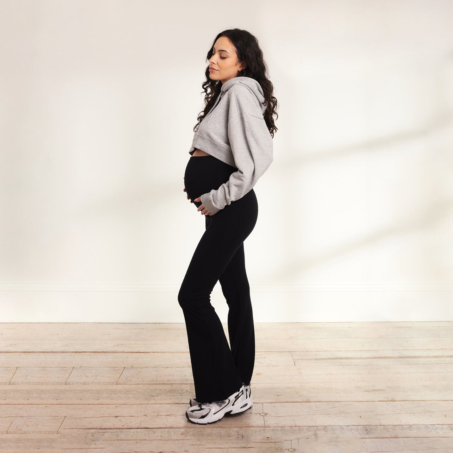 Maternity Lightweight Flare Leggings - Black