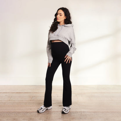 Maternity Lightweight Flare Leggings - Black