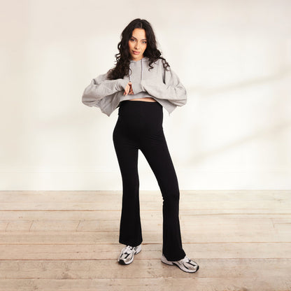 Maternity Lightweight Flare Leggings - Black