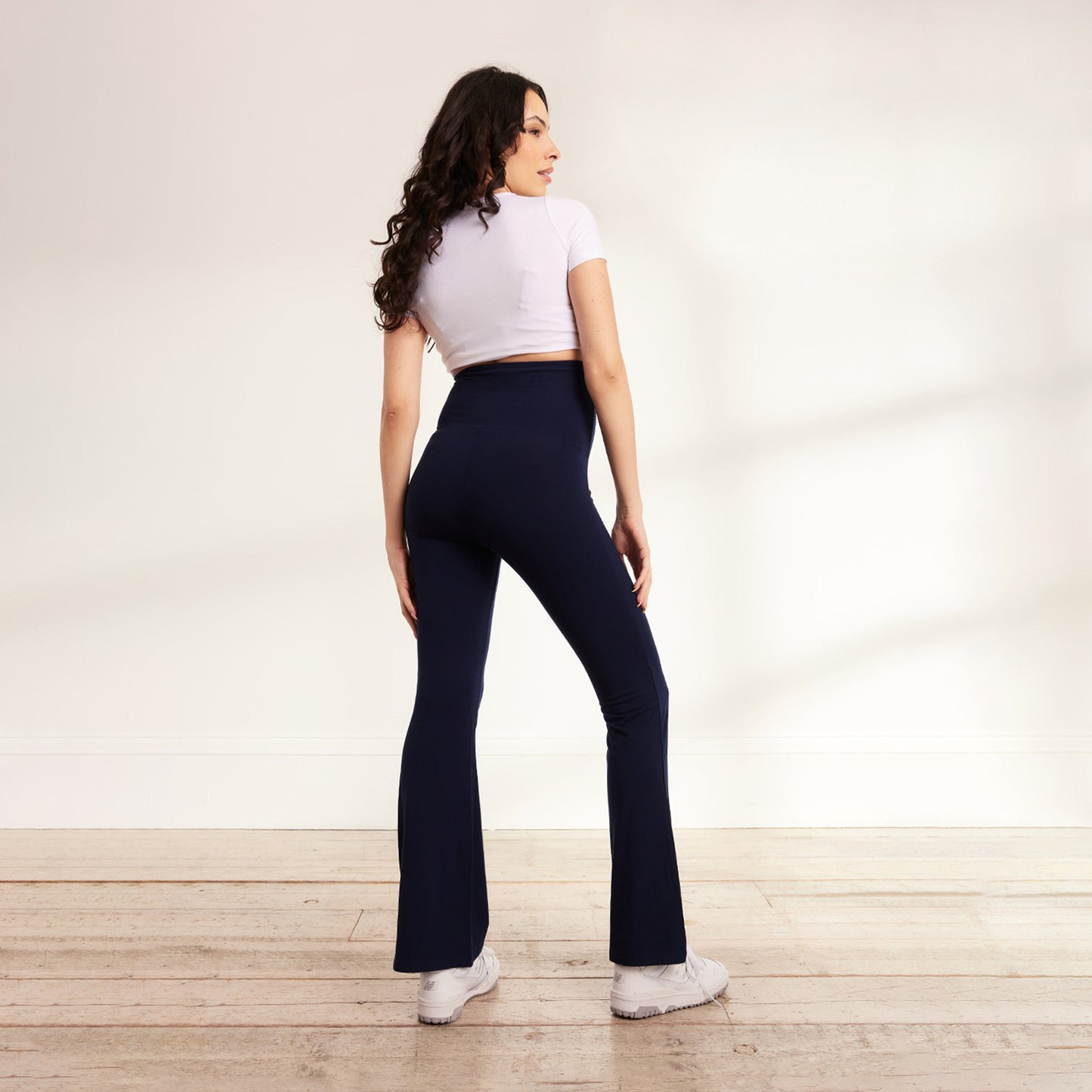 Maternity lightweight Flare Leggings - Navy