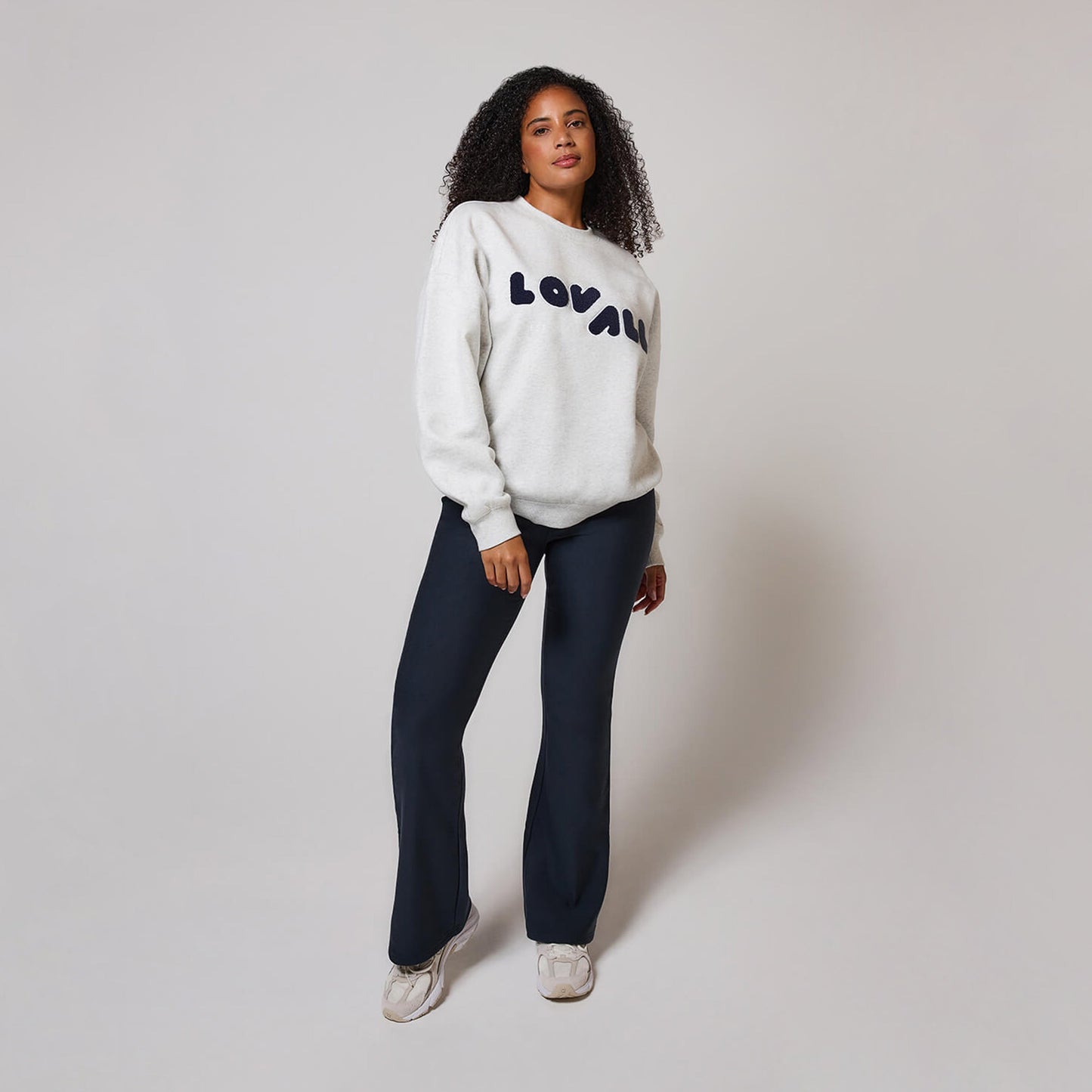 Curve Organic Oversized Sweatshirt Style 2 - Light Grey Marl