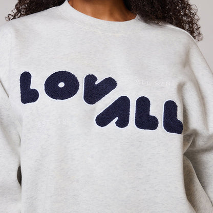 Organic Oversized Sweatshirt Style 2 - Light Grey Marl