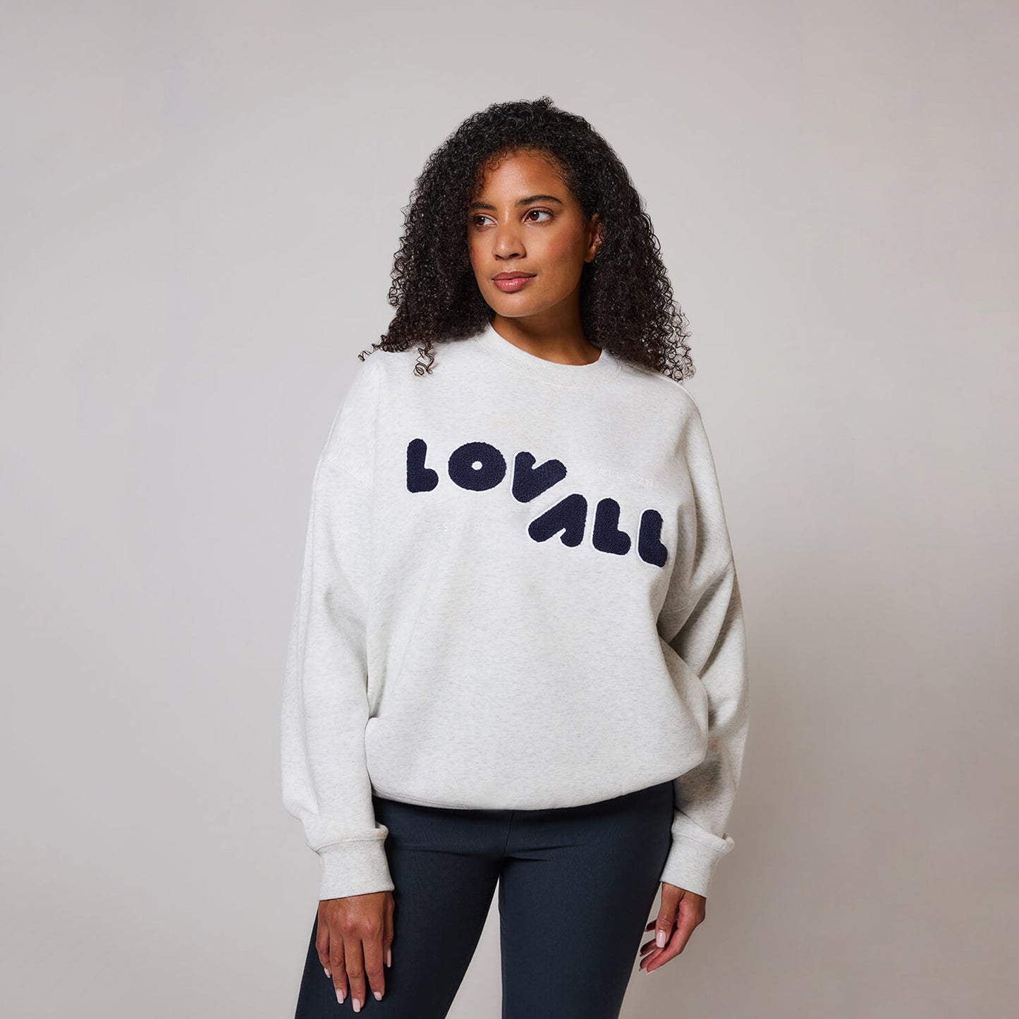 Curve Organic Oversized Sweatshirt Style 2 - Light Grey Marl