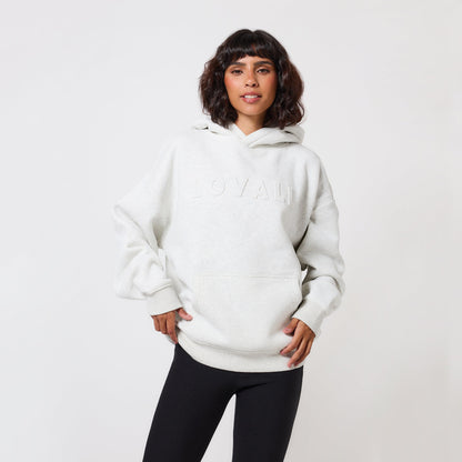 Curve Heavyweight Oversized Hoodie - Light Grey Marl
