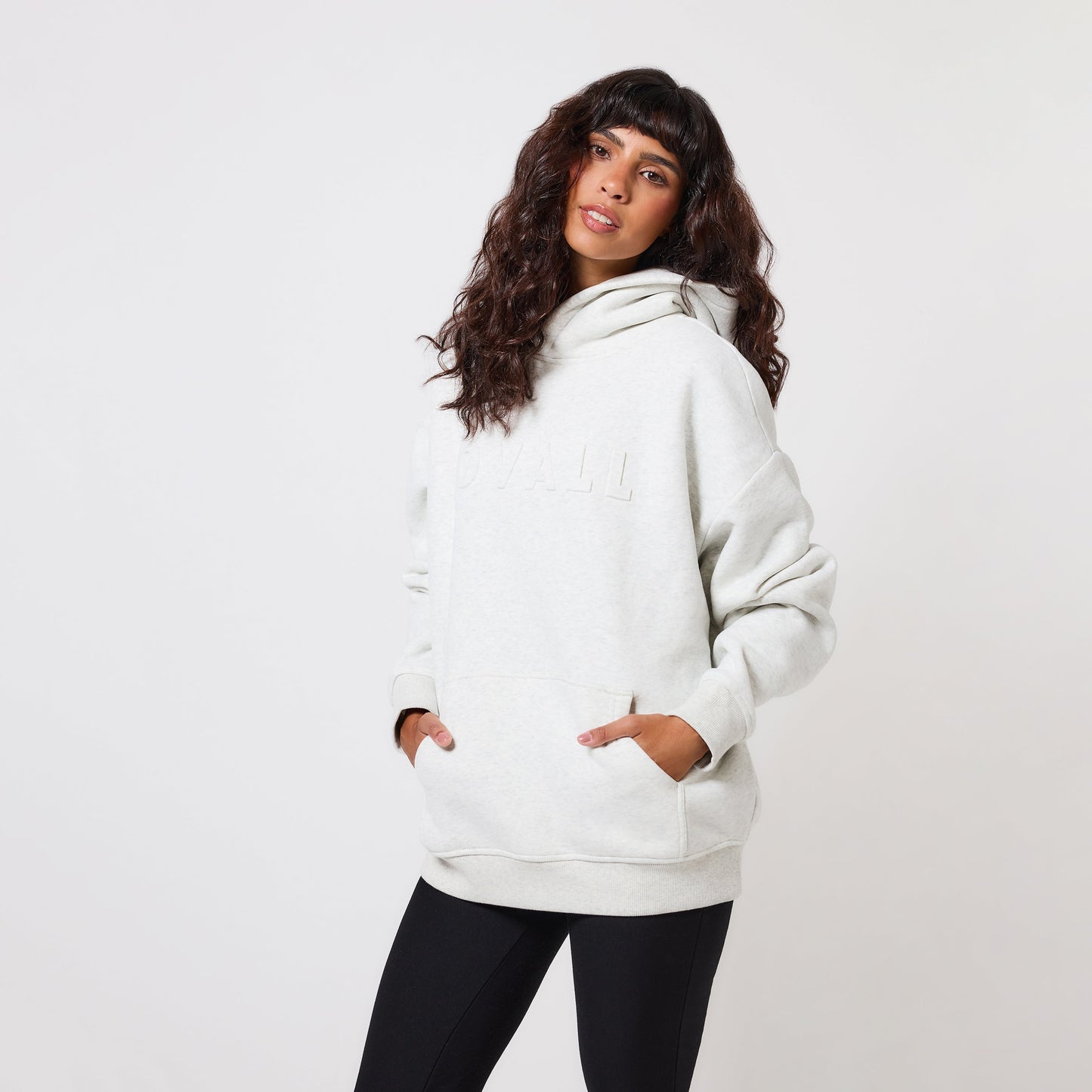 Heavyweight Oversized Hoodie - Light Grey Marl