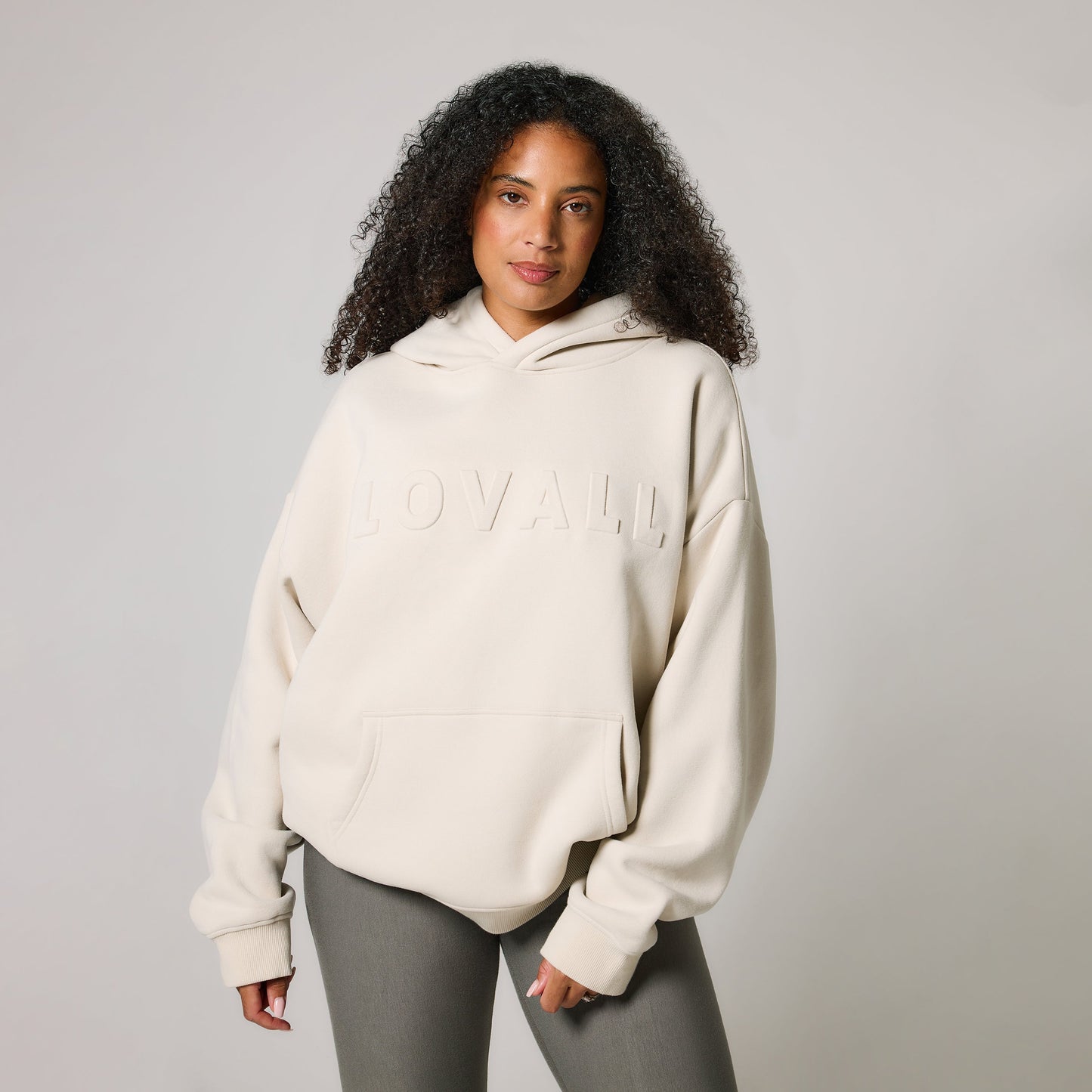 Curve Heavyweight Oversized Hoodie - Ecru