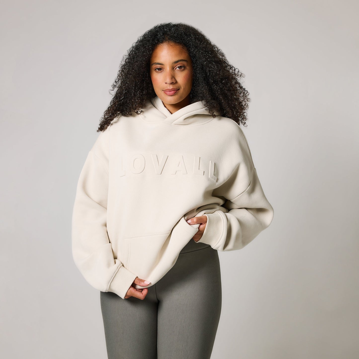 Curve Heavyweight Oversized Hoodie - Ecru