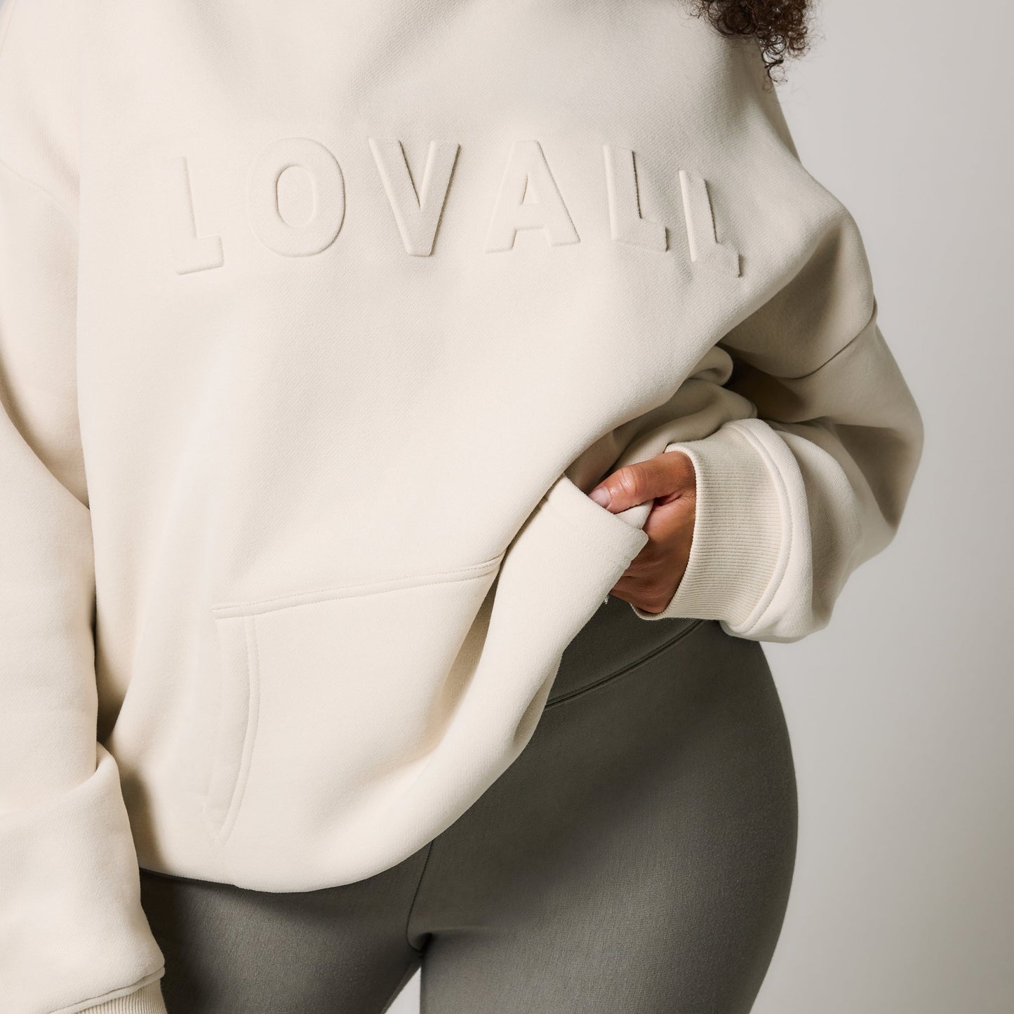 Curve Heavyweight Oversized Hoodie - Ecru