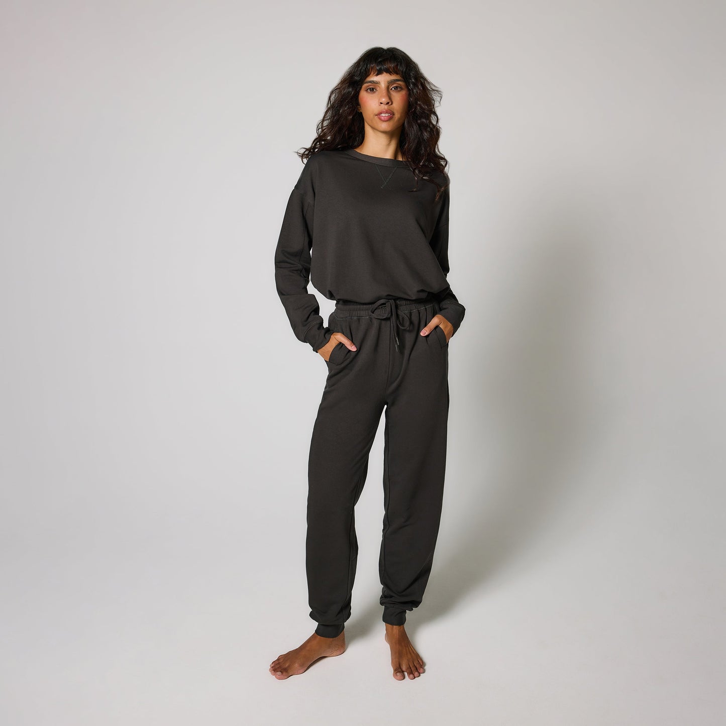 Curve Luxe Lounge Jogger - Black Coffee