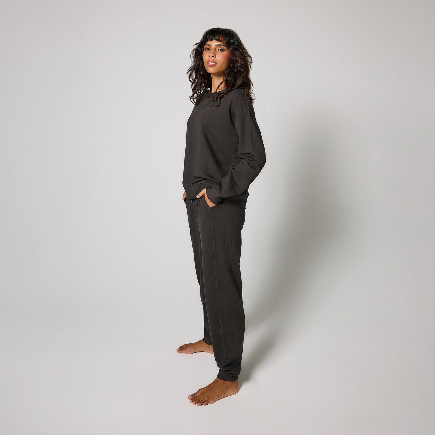 Luxe Lounge Jogger - Black Coffee