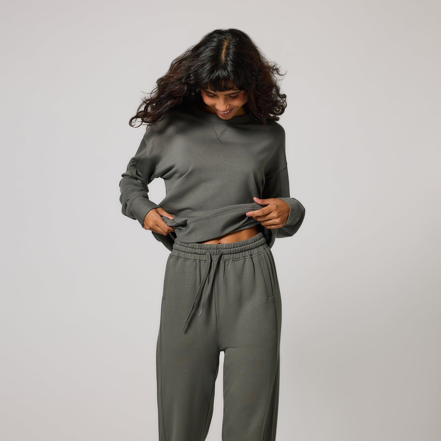 Curve Luxe Lounge Jogger - Slate Green