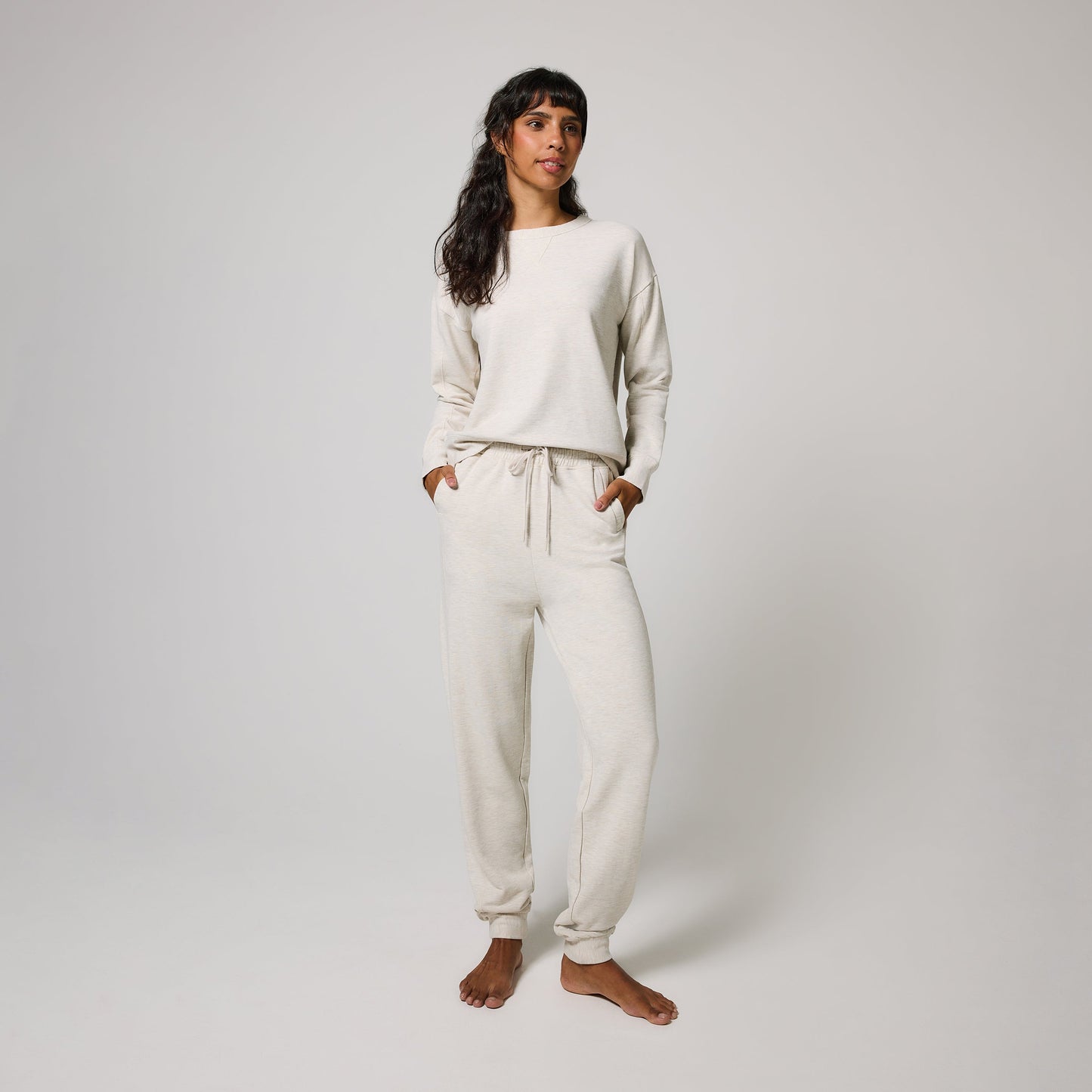 Luxe Lounge Jogger - Vanilla Marl