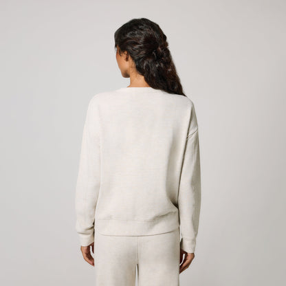 Luxe Lounge Sweatshirt - Vanilla Marl