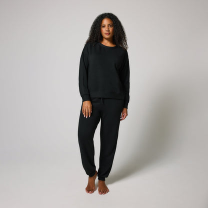 Luxe Lounge Jogger - Black