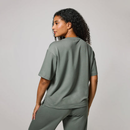Soft Touch Wide Leg Lounge Set - Sage Green