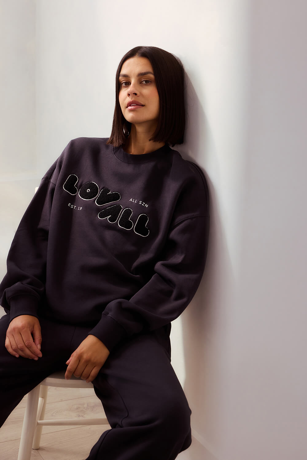 Organic Oversized Sweatshirt Style 2 - Shadow