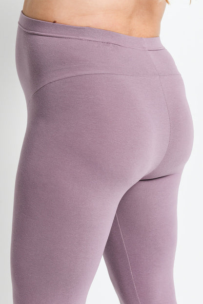 Maternity Everyday Cropped Leggings - Elderberry Purple