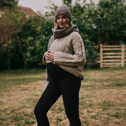 Maternity Winter Flare Leggings - Black