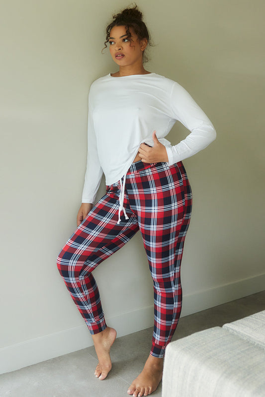 Soft Touch Pyjama Set - Navy Check
