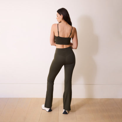 Curve 24/7 Revitalise Flare Leggings - Deep Olive