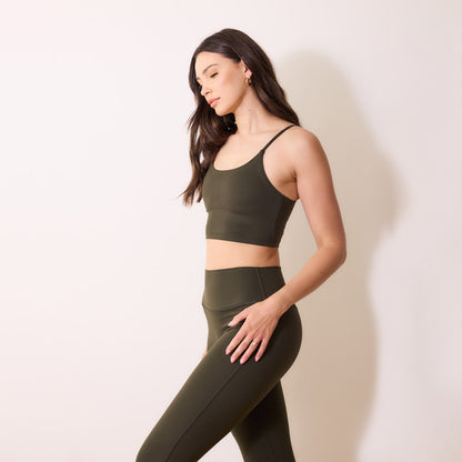 24/7 Revitalise Flare Leggings - Deep Olive
