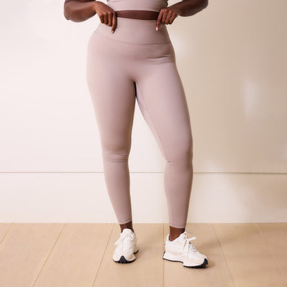 24/7 Revitalise 7/8 High Waisted Leggings - Clay