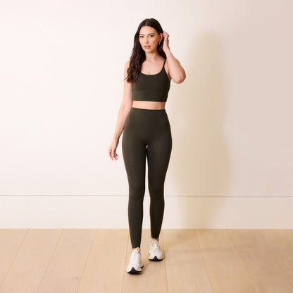 Curve 24/7 Revitalise 7/8 High Waisted Leggings - Deep Olive
