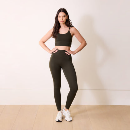 Curve 24/7 Revitalise 7/8 High Waisted Leggings - Deep Olive