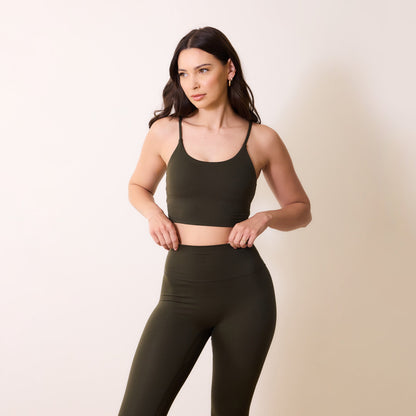 Curve 24/7 Revitalise Sports Bra - Deep Olive