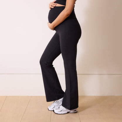 Maternity 24/7 Revitalise Flare Leggings - Midnight Black