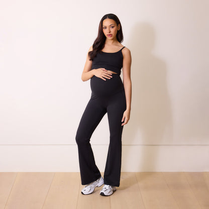Maternity 24/7 Revitalise Flare Leggings - Midnight Black