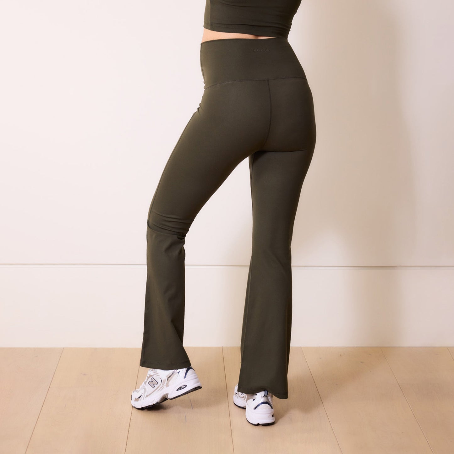 Maternity 24/7 Revitalise Flare Leggings - Deep Olive
