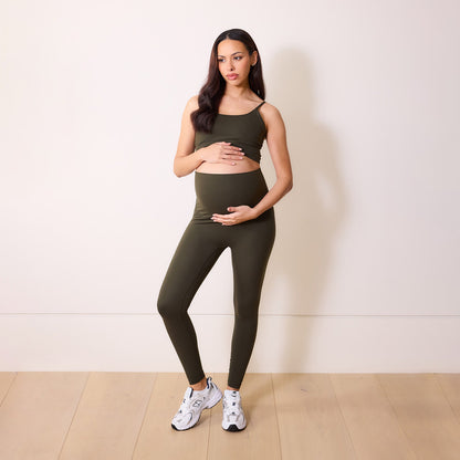 Maternity 24/7 Revitalise 7/8 Leggings - Deep Olive