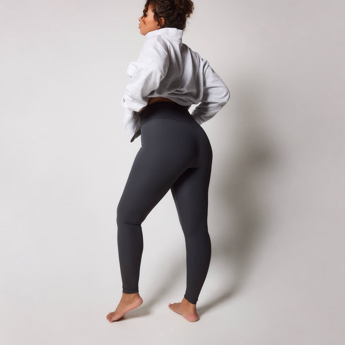 Curve Ribbed Leggings - Shadow Grey