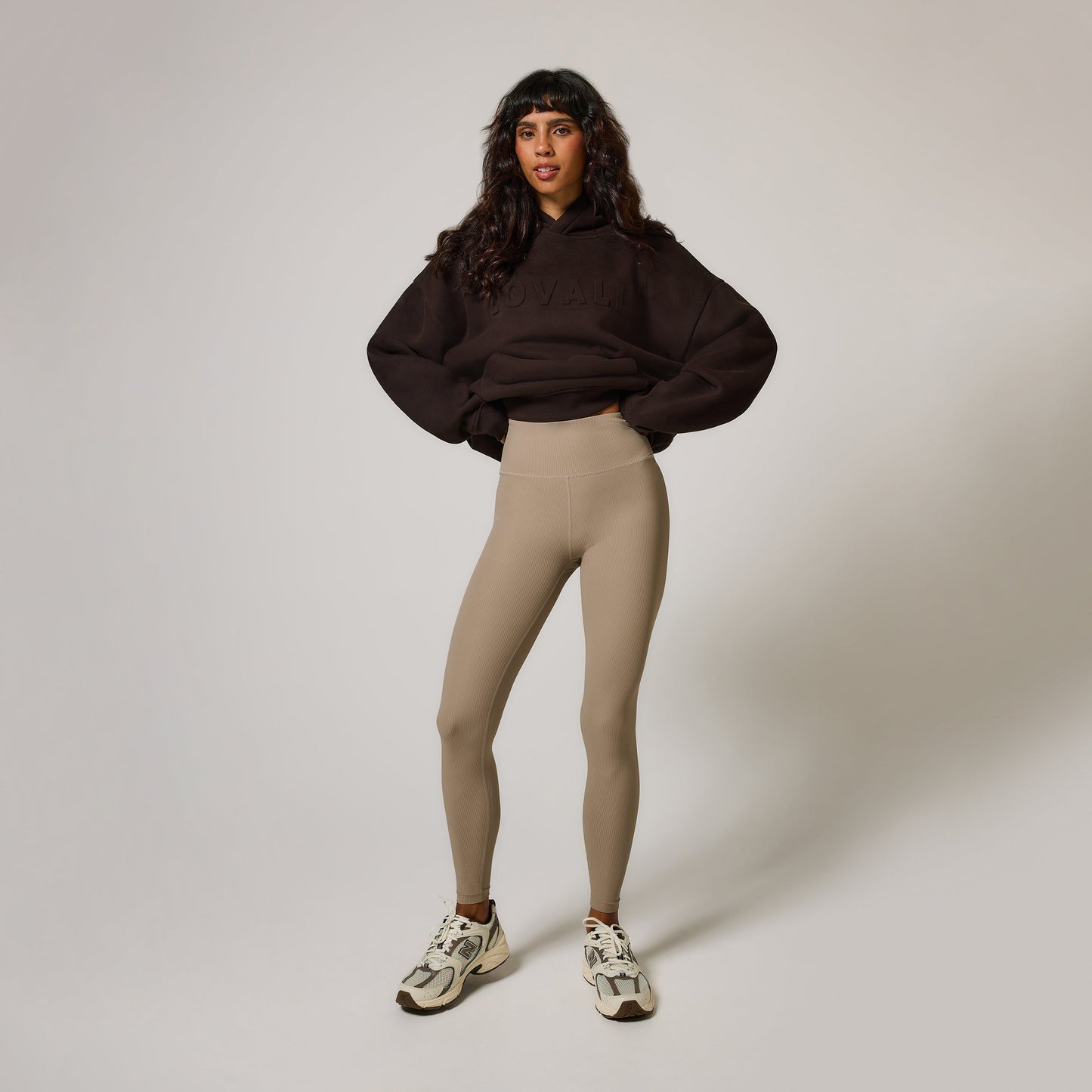 Curve Ribbed Leggings - Stone