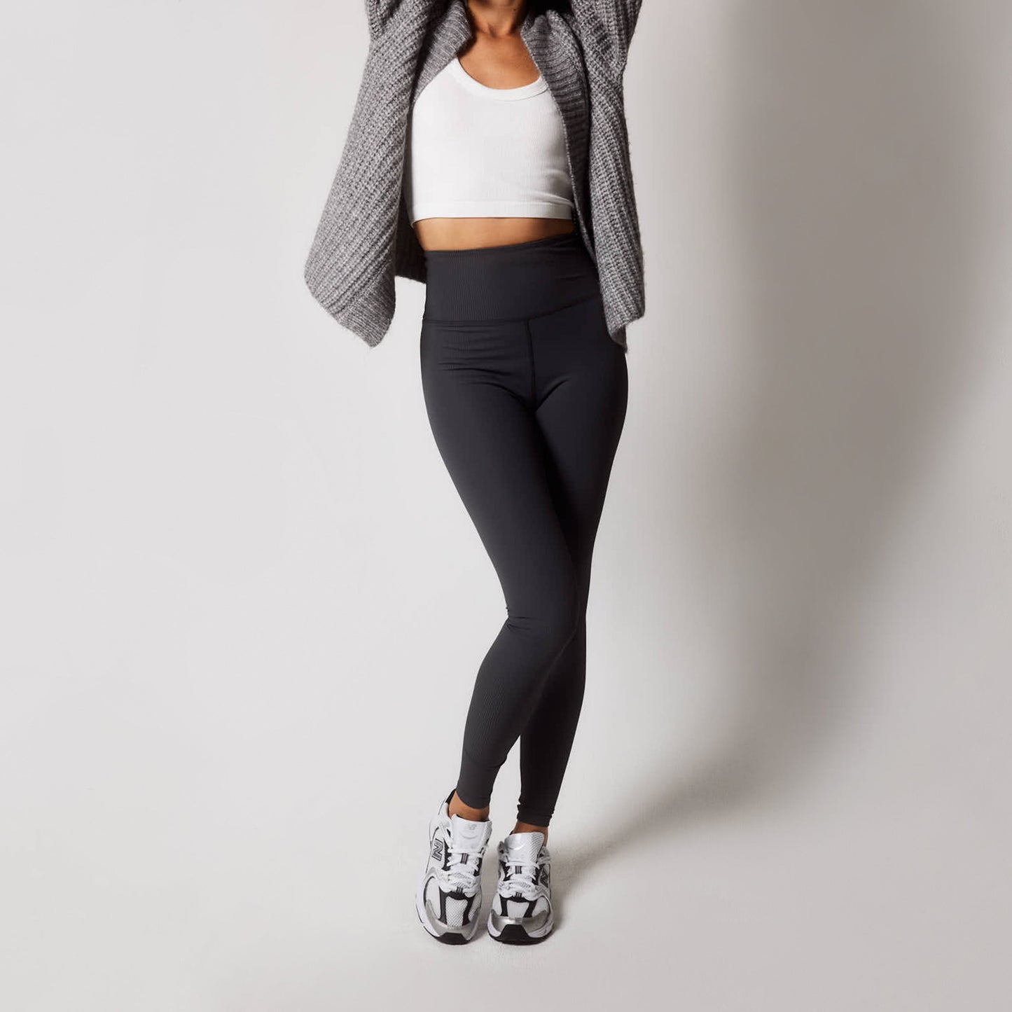 Ribbed Leggings - Shadow Grey