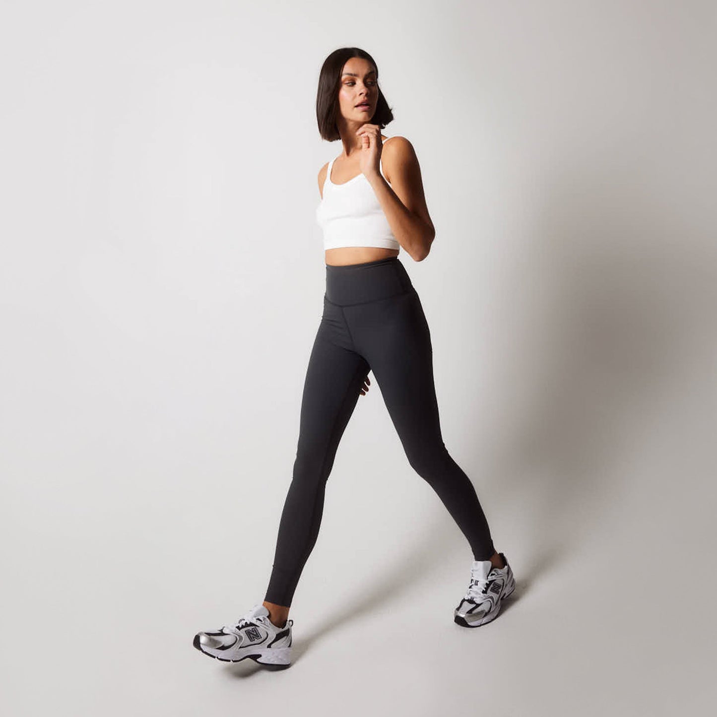 Ribbed Leggings - Shadow Grey