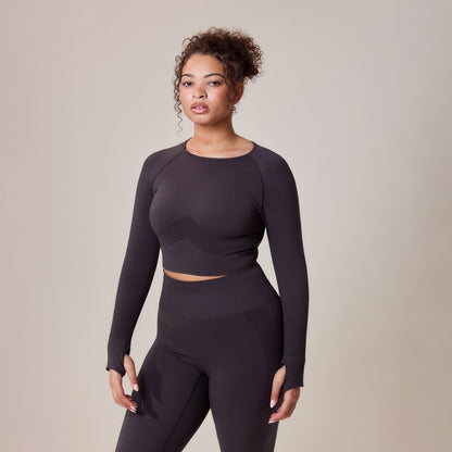 Curve Sculpt Seamless Long Sleeve Top - Shadow