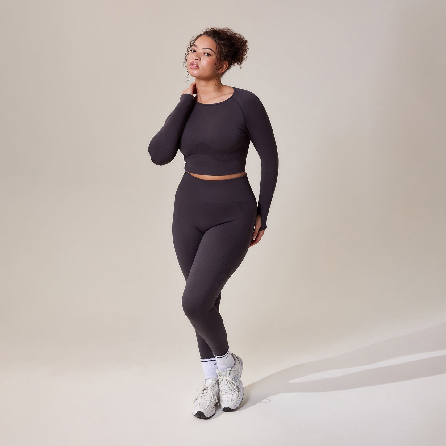 Curve Sculpt Seamless Long Sleeve Top - Shadow