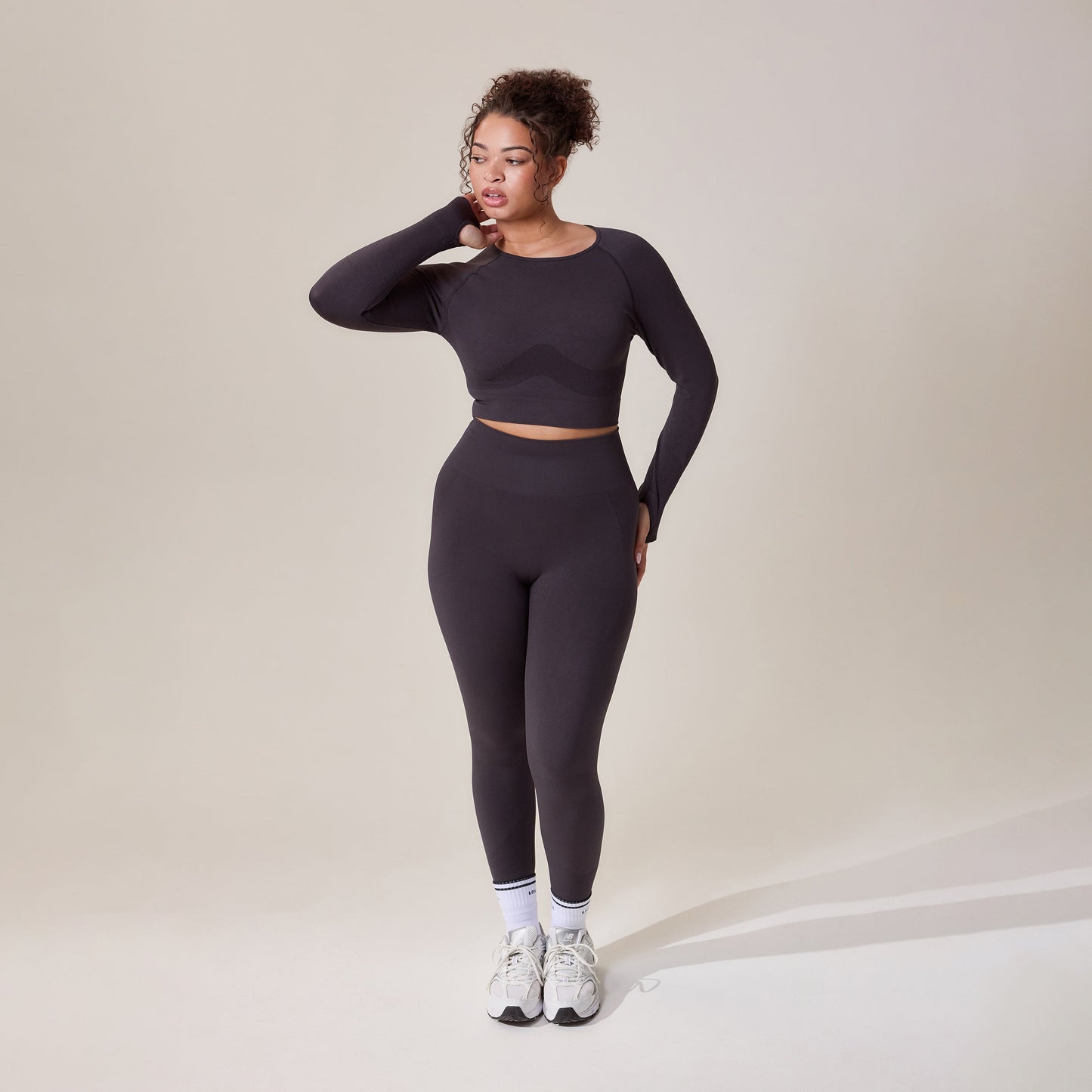 Curve Sculpt Seamless Long Sleeve Top - Shadow