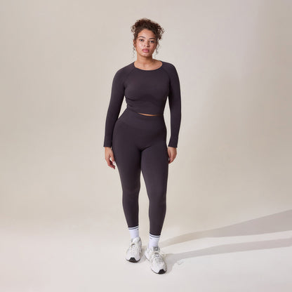 Curve Sculpt Seamless Long Sleeve Top - Shadow