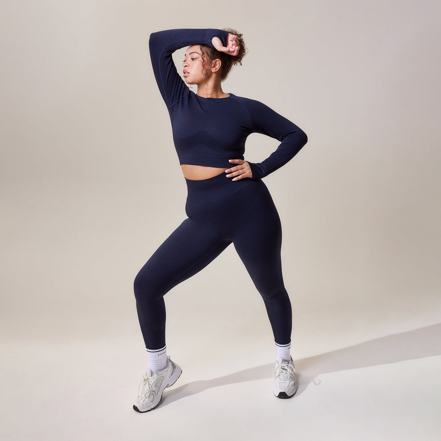 Curve Sculpt Seamless Long Sleeve Top - Deep Navy