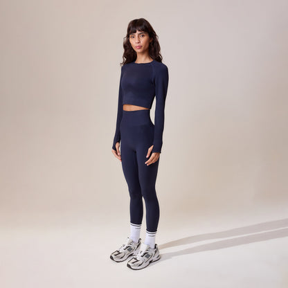 Sculpt Seamless Long Sleeve Top - Deep Navy
